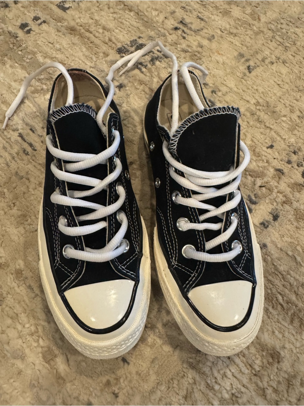 Converse Black and White Low-Top Canvas Sneakers
